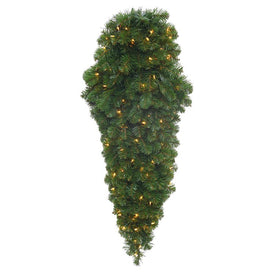 48" Pre-Lit Grand Teton Artificial Christmas Teardrop with 100 Warm White LED Lights