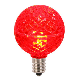 Replacement Red G40 Faceted LED Bulbs 25-Pack