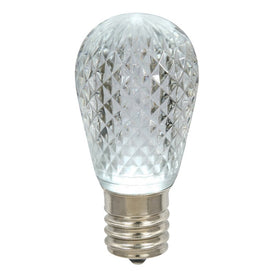 Replacement Pure White S14 Faceted LED Bulbs 10-Pack