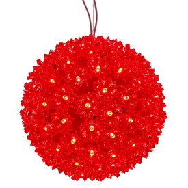 7.5" Starlight Sphere Christmas Ornaments with 100 Red Wide Angle LED Lights