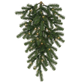 42" Pre-Lit Douglas Fir Artificial Christmas Teardrop with 100 Warm White LED Lights