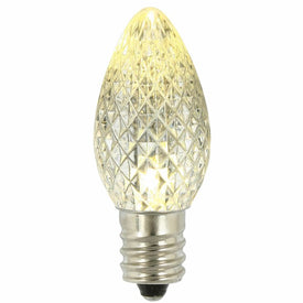 Replacement Warm White C7 Faceted Twinkle LED Bulbs 25-Pack
