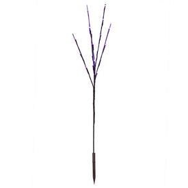 60-Count Purple Wide-Angle LED Twig Light Set on Brown Wire 3-Pack