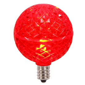 Replacement Red G50 Faceted LED Bulbs 10-Pack