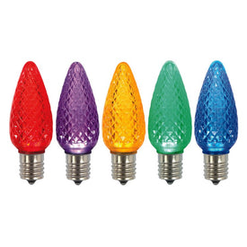 Replacement Multi-Color C9 Faceted Twinkle LED Bulbs 25-Pack