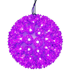7.5" Starlight Sphere Christmas Ornaments with 100 Purple Wide Angle LED Lights