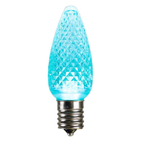 Replacement Teal C9 Faceted LED Bulbs 25-Pack