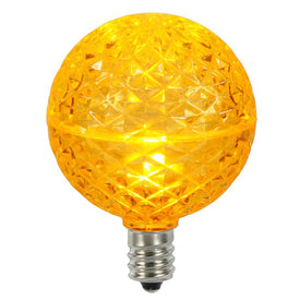 Replacement Yellow G50 Faceted LED Bulbs 10-Pack