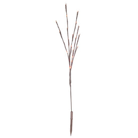 60-Count Orange Wide-Angle LED Twig Light Set on Brown Wire 3-Pack
