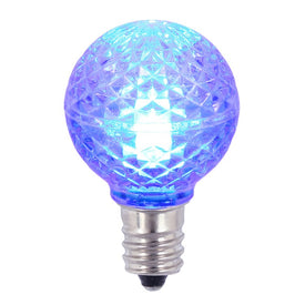 Replacement Blue G30 Faceted LED Bulbs 25-Pack