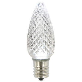 Replacement Pure White C9 Faceted LED Bulbs 25-Pack