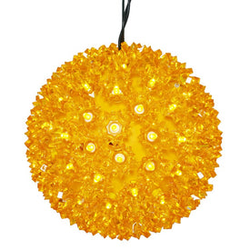7.5" Starlight Sphere Christmas Ornaments with 100 Gold Wide Angle LED Lights