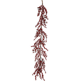 5' Unlit Mixed Red Gooseberry Berry Artificial Christmas Garland