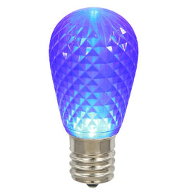 Replacement Blue S14 Faceted LED Bulbs 10-Pack