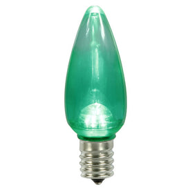 Replacement Transparent Green Dimmable C9 LED Bulbs 25-Pack