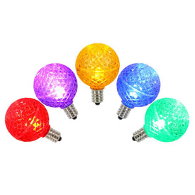 Replacement Multi-Color G40 Faceted LED Bulbs 25-Pack