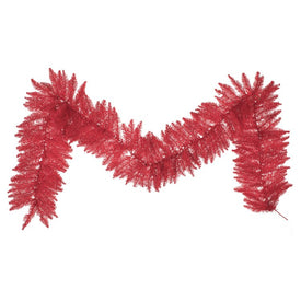 Vickerman 9' Red Fir Artificial Christmas Garland, Unlit