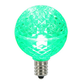 Replacement Green G40 Faceted LED Bulbs 25-Pack