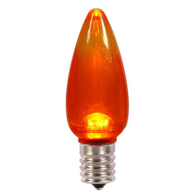 Replacement Transparent Orange Dimmable C9 LED Bulbs 25-Pack