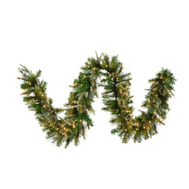 9' Cashmere Pine Artificial Christmas Garland with 100 Clear Lights