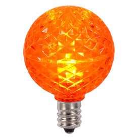 Replacement Orange G40 Faceted LED Bulbs 25-Pack