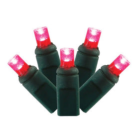 70-Count Magenta Wide-Angle LED Christmas Light Strand on 35' Green Wire