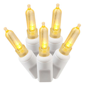 100-Count Yellow Italian LED Christmas Light Strand on 34' White Wire