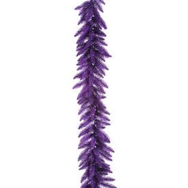 9' x 14" Pre-Lit Purple Artificial Christmas Garland with 100 Purple LED Lights