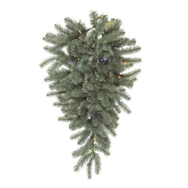 36" x 16" Pre-Lit Colorado Blue Spruce Teardrop with 50 Color-Changing Italian LED Lights