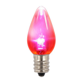 Replacement Transparent Pink Dimmable C7 LED Bulbs 25-Pack