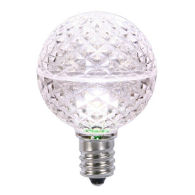 Replacement Pure White G50 Faceted LED E17 Light Bulbs 10-Pack