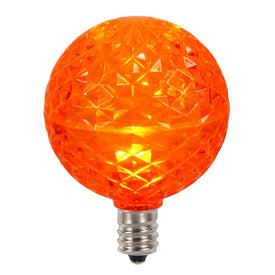 Replacement Orange G50 Faceted LED Bulbs 10-Pack
