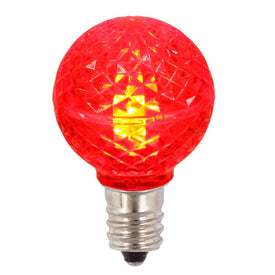 Replacement Red G30 Faceted LED Bulbs 25-Pack
