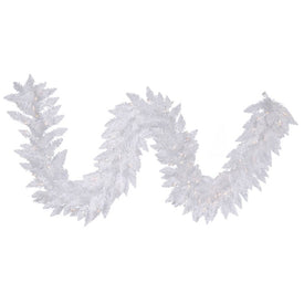9' Sparkle White Spruce Artificial Christmas Garland with 100 Clear Lights