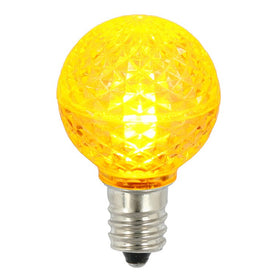 Replacement Yellow G30 Faceted LED Bulbs 25-Pack