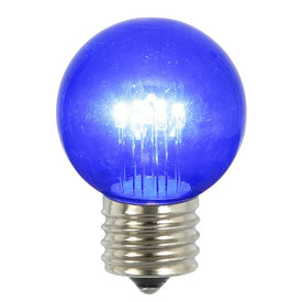 Replacement Blue G50 Transparent LED E26 Light Bulbs 5-Pack