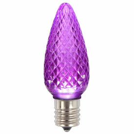 Replacement Purple C9 Faceted LED Bulbs 25-Pack