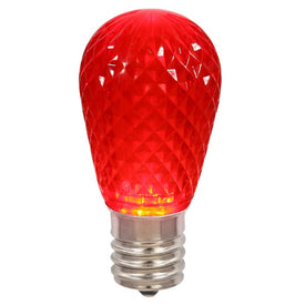 Replacement Red S14 Faceted LED Bulbs 10-Pack