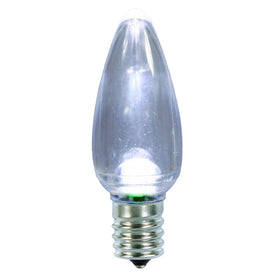 Replacement Transparent Pure White Dimmable C9 LED Bulbs 25-Pack