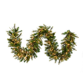9' Cashmere Pine Artificial Christmas Garland with 150 Clear Lights