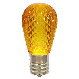 Replacement Yellow S14 Faceted LED Bulbs 10-Pack