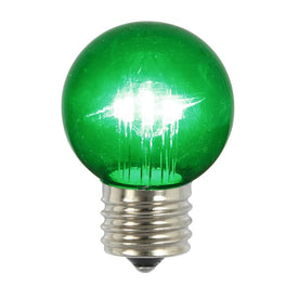 Replacement Green G50 Transparent LED E26 Light Bulbs 5-Pack