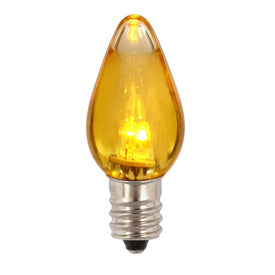 Replacement Transparent Yellow Twinkle Dimmable C7 LED Bulbs 25-Pack