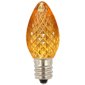 Replacement Yellow C7 Faceted LED Bulbs 25-Pack