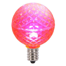 Replacement Pink G40 Faceted LED Bulbs 25-Pack