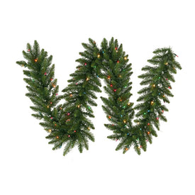 9' x 12" Pre-Lit Camden Fir Artificial Christmas Garland with 50 Multi-Colored LED Lights