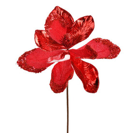 22" x 11" Red Magnolia Shiny Glitter Sprays 6 Per Bag