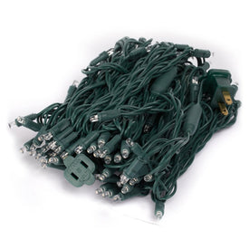 100-Count Warm White Wide-Angle LED Christmas Light Strand on 50' Green Wire