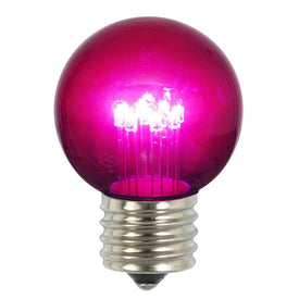 Replacement Purple G50 Transparent LED E26 Light Bulbs 5-Pack
