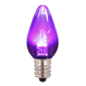 Replacement Transparent Purple Dimmable C7 LED Bulbs 25-Pack
